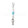 Ocean Theme Alloy Charm & Glass Beads Pendant Decorations HJEW-JM03157-07-2