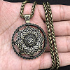 Mandala Flower Chakra Alloy Pendant Wheat Chain Necklaces for Women FS-WG99C38-03-1
