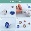 SOFPLATE 100Pcs Flat Round Stainless Steel Stud Earring Settings STAS-SP0001-61C-P-6