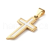 201 Stainless Steel Enamel Pendants STAS-U053-02G-2