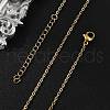 Ion Plating(IP) 304 Stainless Steel Cable Chain Necklace STAS-T040-PJ205-60-4