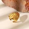Ocean Themes 304 Stainless Steel Open Cuff Rings for Women RJEW-K293-02C-G-1