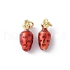 Brass Enamel Charms KK-D336-06G-08-1
