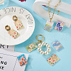 Cheriswelry 22Pcs 11 Style Embossed Printed Acrylic Pendants MACR-CW0001-11-9