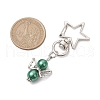 Angel Glass Pearl Pendant Decoration HJEW-JM02597-02-3