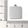 304 Stainless Steel Pendants STAS-D025-03P-01-3