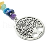 Unicraftale Tibetan Style Alloy Tree of Life Keychains KEYC-UN0001-21-4