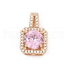 Brass Micro Pave Cubic Zirconia Pendants KK-E795-09KCG-01-1