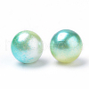 Rainbow Acrylic Imitation Pearl Beads OACR-R065-6mm-A03-2