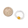 ABS Plastic Imitation Pearl Elastic Rings for Women RJEW-JR00899-3