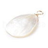 Natural Trochid Shell/Trochus Shell Pendants X-PALLOY-JF01393-4