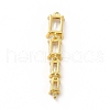 Brass Pave Cubic Zirconia Connector Charms KK-G458-01G-05-2
