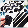   4 Rolls 4 Styles Single Face Velvet Gold Edged Ribbon for Bowknot Making OCOR-PH0002-93-4