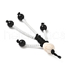 Halloween Theme Glass Seed & Natural Black Onyx & Synthetic Turquoise Beaded Pendants PALLOY-MZ00777-06-4