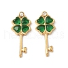 304 Stainless Steel Rhinestone Pendants STAS-V015-11G-1