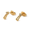 304 Stainless Steel Crystal Rhinestone Stud Earrings for Women EJEW-C094-01G-G-1