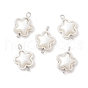 Alloy & ABS Plastic Imitation Pearl Star Connector Charms PALLOY-JF03871-1
