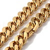 PVD Vacuum Plating 201 Stainless Steel Cuban Link Chain Necklaces NJEW-H033-05A-G-2