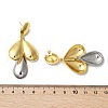 Teardrop Brass Dangle Stud Earrings EJEW-S258-06GP-5