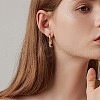 Clear Cubic Zirconia Moon Star Cross Dangle Hoop Earrings JE916A-7