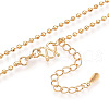 Brass Ball Chain Necklaces NJEW-N054-13G-2