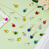 24Pcs 12 Colors Faceted Glass European Dangle Charms PALLOY-AB00176-5