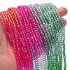 Transparent Painted Glass Beads Strands X1-DGLA-A034-T3mm-A03-2