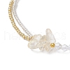 Faceted Bicone Glass with Round Glass Seed Beads Braided Bead Bracelets BJEW-MZ00164-01-3