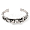 Tibetan Style Alloy Cuff Bangles BJEW-P337-02AS-2
