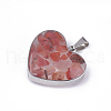 Natural Carnelian Pendants STAS-T043-01C-2