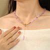Matural Amethyst Cuboid Lariat & Y Necklaces for Women FS-WGAADEC-01-1