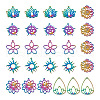 Biyun 28Pcs 7 Style 304 Stainless Steel Connector Charms & Pendants STAS-BY0001-12-2