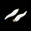 Handmade Lampwork with Brass Pendants KK-Q095-02A-06-2
