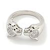 Brass Micro Pave Cubic Zirconia Cuff Rings RJEW-I103-009P-2