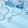 Leaf Alloy Pendant Necklaces NJEW-JN04942-2
