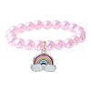 ABS Plastic Imitation Pearl Beads Stretch Bracelets BJEW-JB11585-02-2