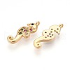 Brass Micro Pave Cubic Zirconia Pendants KK-N261-16G-2