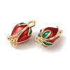 Brass Enamel Charms KK-S368-12G-2