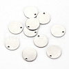 Non-Tarnish 201 Stainless Steel Stamping Blank Tag Pendants X-STAS-T058-12mm-P-1