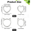 BENECREAT 24Pcs 2 Style Alloy Linking Rings FIND-BC0003-32-2