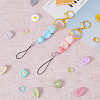 DICOSMETIC Baking Painted Zinc Alloy Knitting Stitch Marker Rings DIY-DC0002-21-6