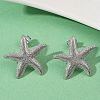 Brass Stud Earrings EJEW-R032-06P-2