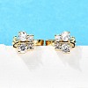 Butterfly Brass Hoop Earrings EJEW-S256-04B-G-2