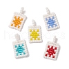 Seed Beads Beaded Charms PALLOY-MZ00255-1