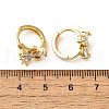 Flower Brass Hoop Earrings EJEW-S256-01D-G-5