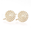 Brass Stud Earring Findings KK-T016-52G-1