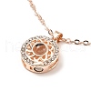 Magnetic Moon & Star with Rhinestone Pendant Necklaces for Girl Women NJEW-B081-01A-3