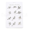 12Pcs 12 Styles Ballet Dancer Alloy Rhinestone Brooches for Backpack Clothes JEWB-A033-05P-1