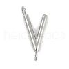 304 Stainless Steel Letter Connector Charms STAS-M108-01P-22-1