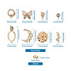 Brass Clear Cubic Zirconia Stud Earring Findings KK-TA0001-04G-14
